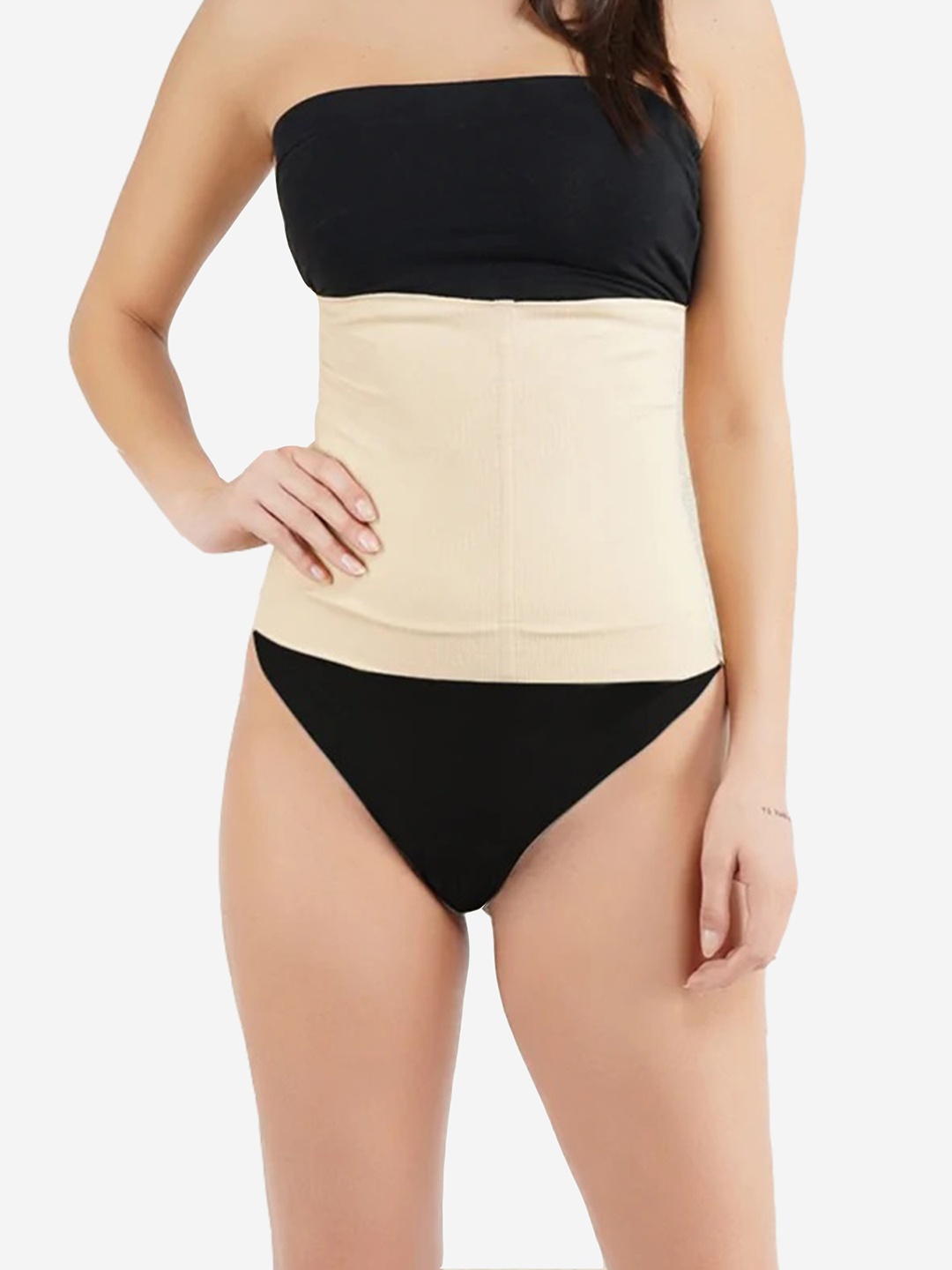 

COLOR STYLE Women Brown Solid Tummy Cotton Shapewear