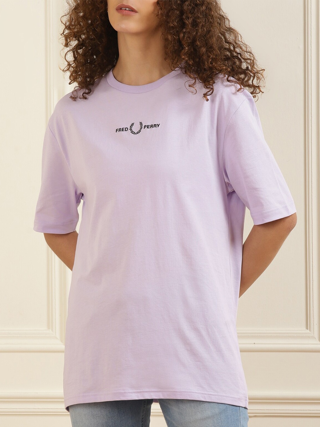 

Fred Perry Women Purple Cotton T-shirt