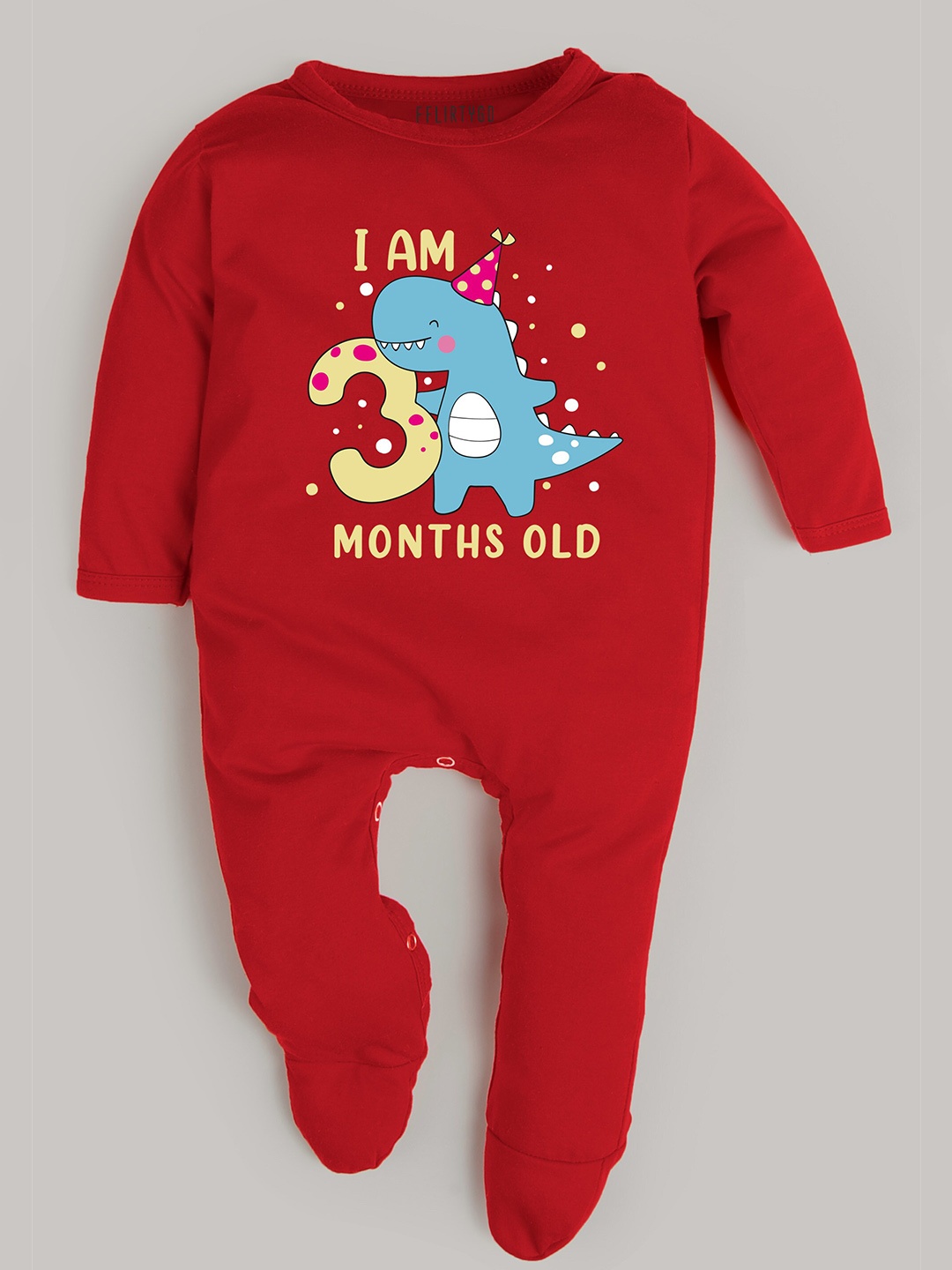 

FFLIRTYGO Kids Red Printed Rompers