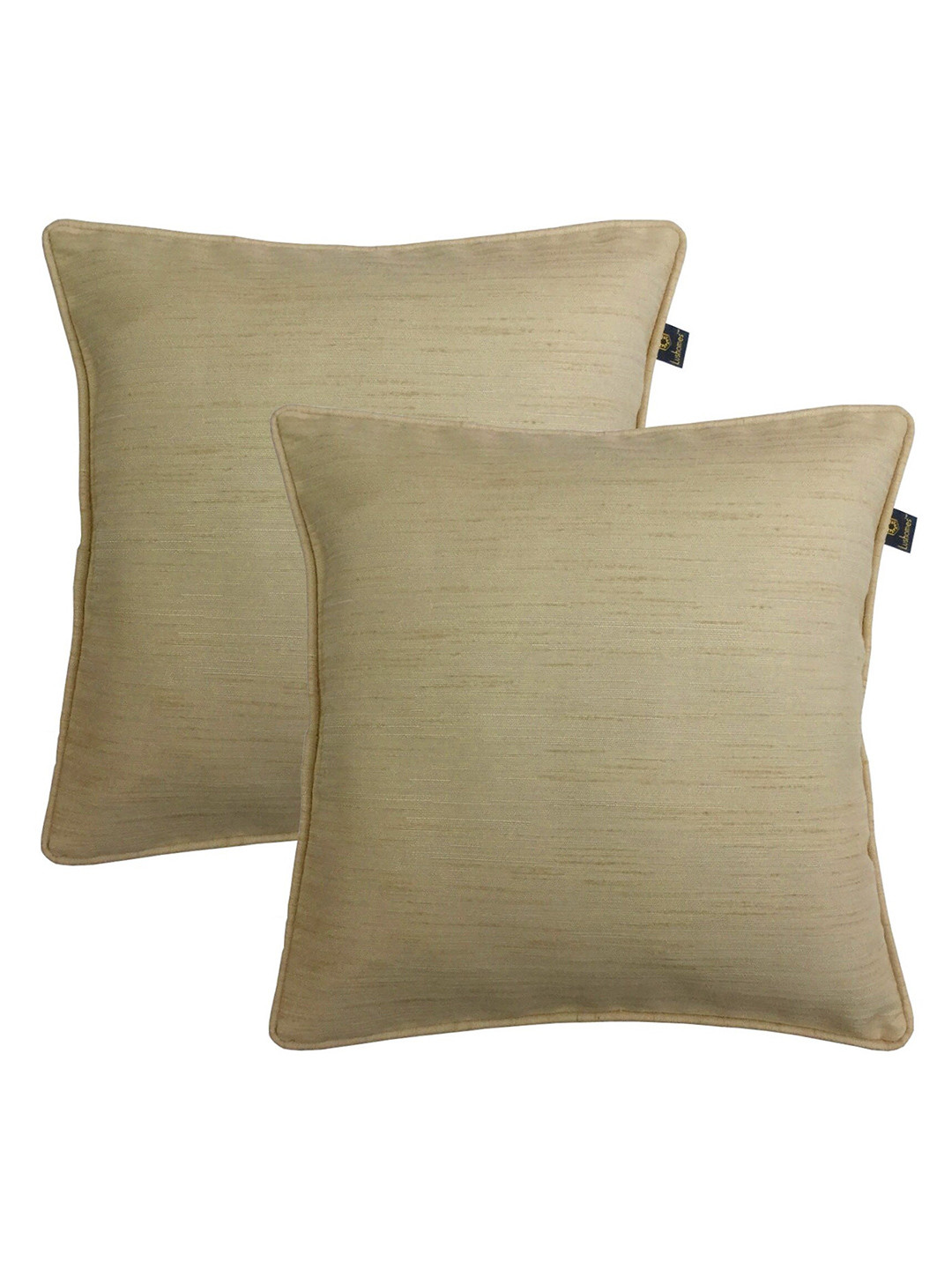 

Lushomes Beige Set of 2 Square Cushion Covers