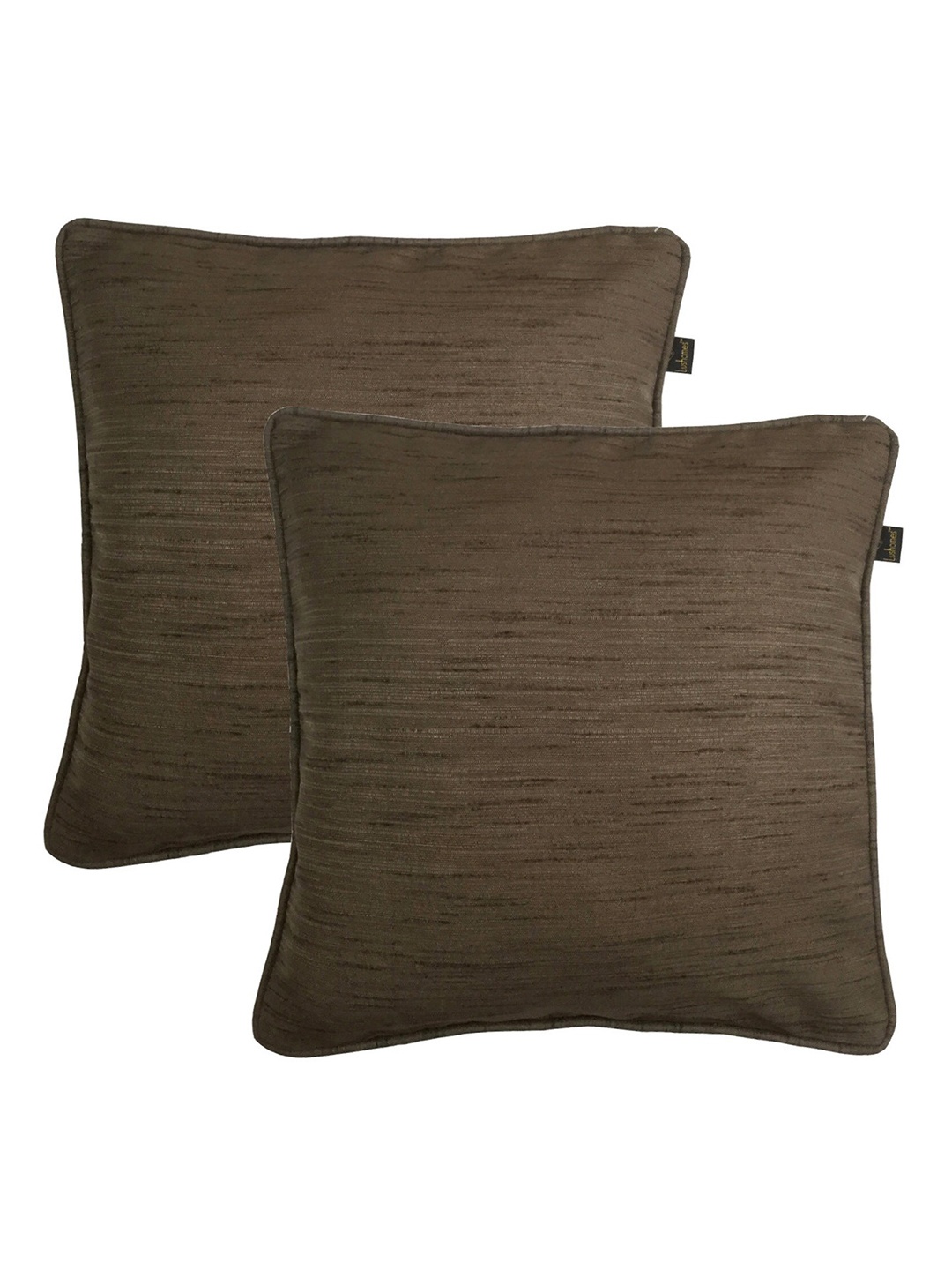 

Lushomes Brown Set of 2 Square Cushion Covers