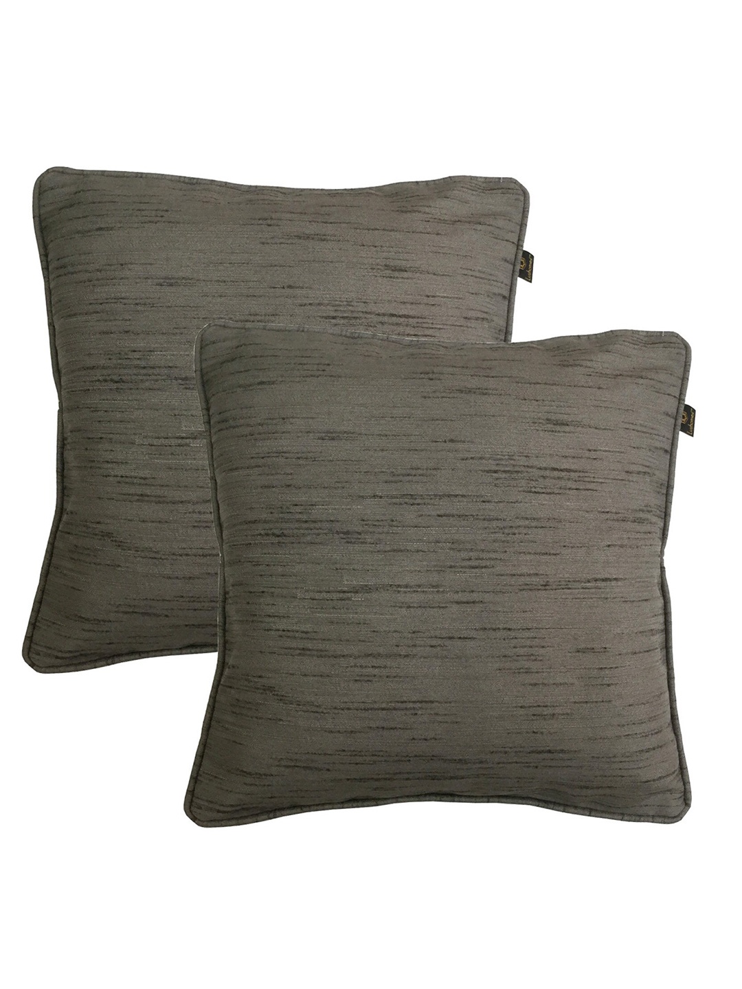 

Lushomes Grey Pack of 2 Square Cushion Covers