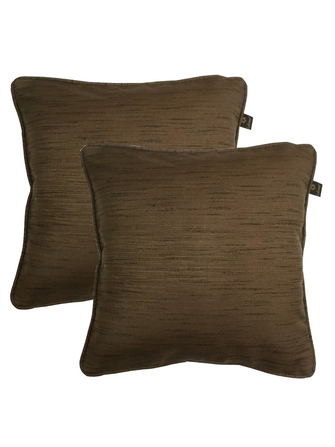 

Lushomes Brown Set of 2 Square Cushion Covers