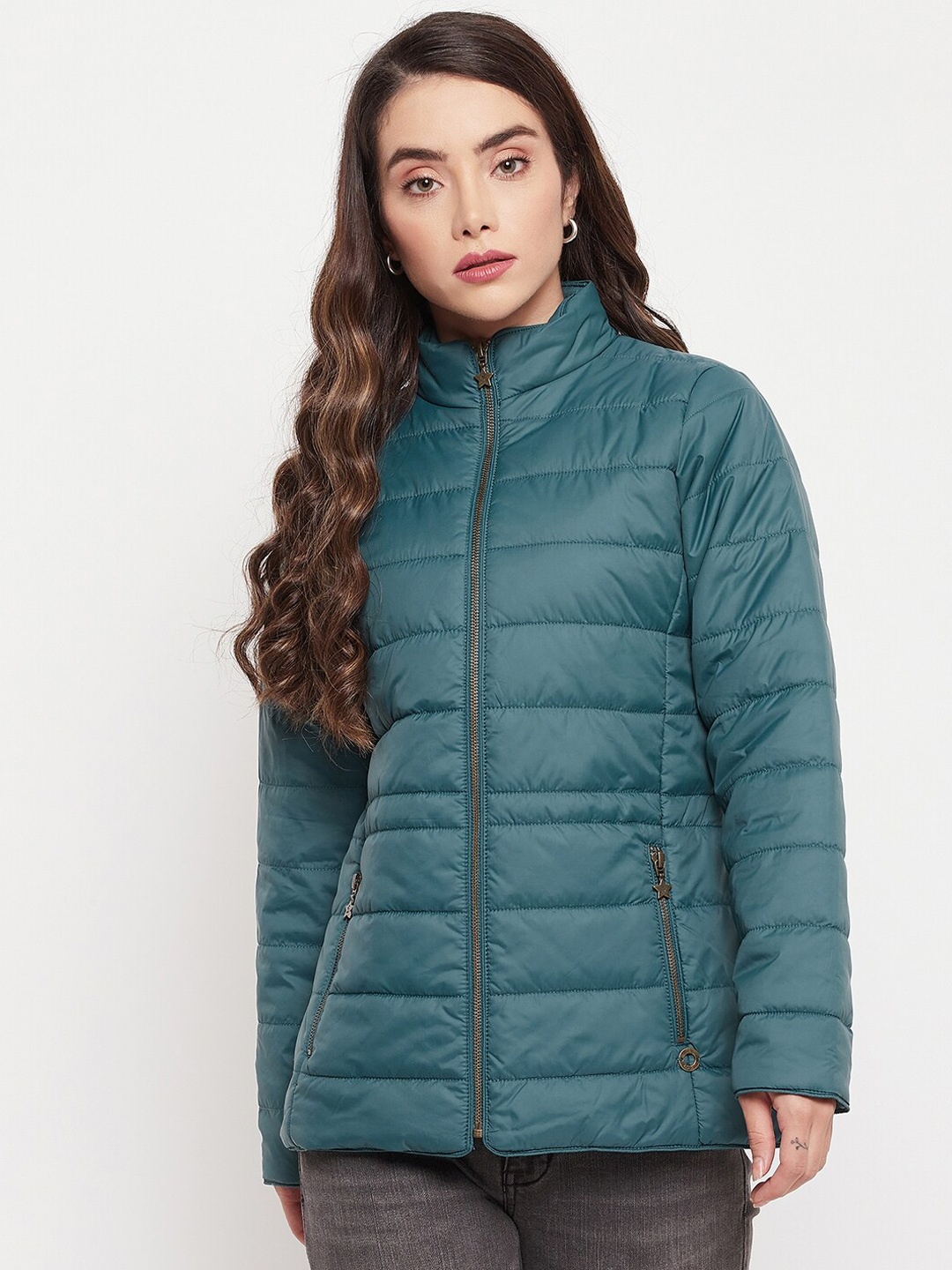 

Duke Women Teal Padded Jacket