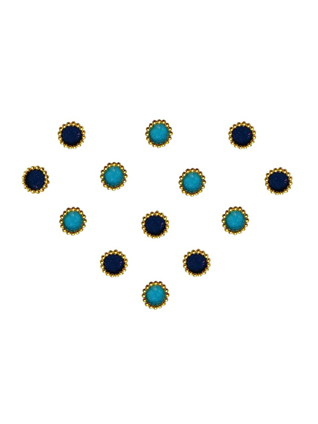 

Comet Busters Black & Blue Stone Studded Round Shaped Bindis - 13 Pcs