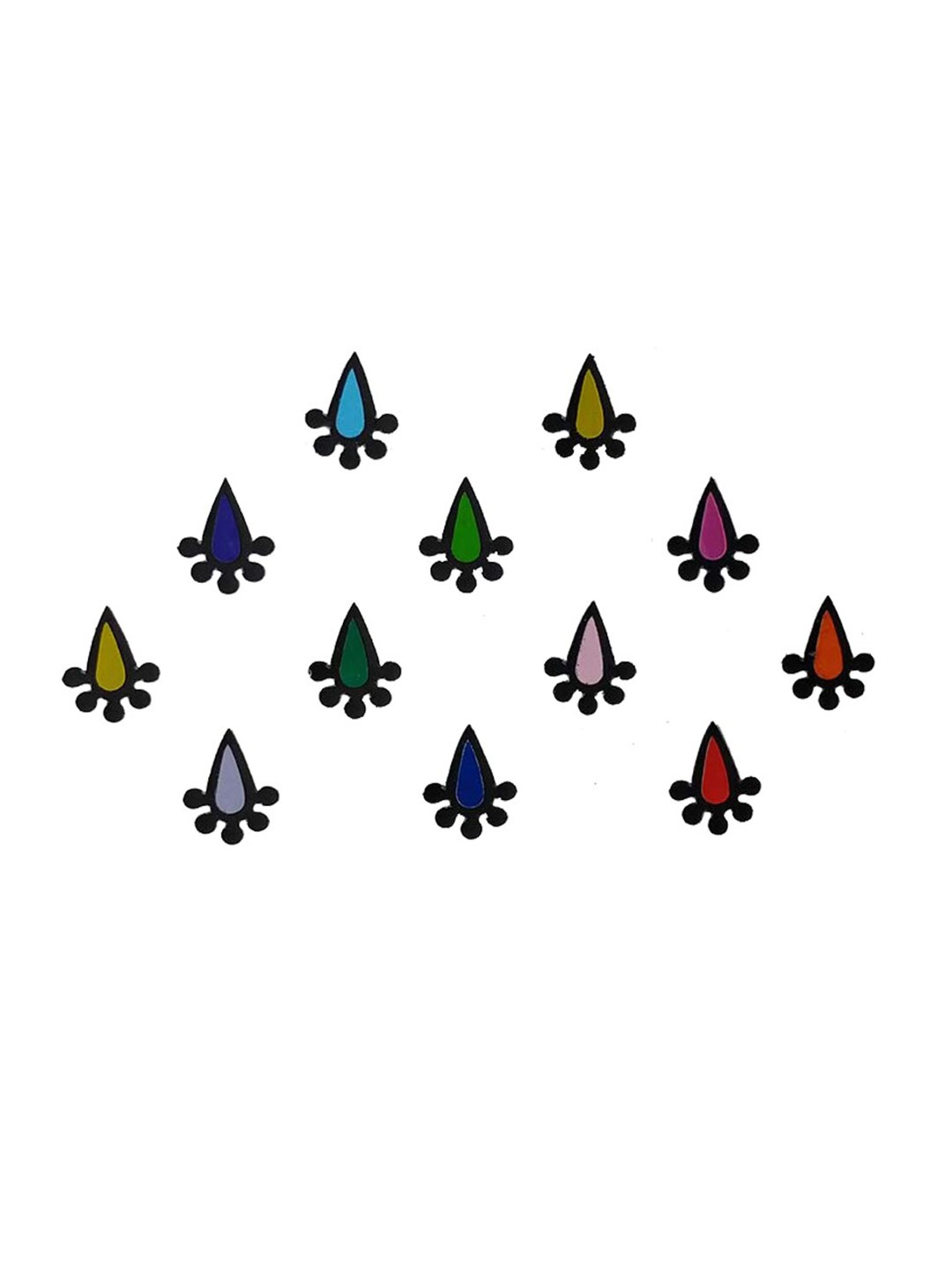 

Comet Busters Multicolored Bindis - 12 Pcs, Multi