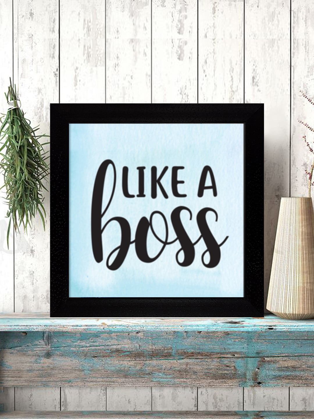 

Gallery99 Blue & Black Like A Boss Quotes Texture Paper Wall Decor