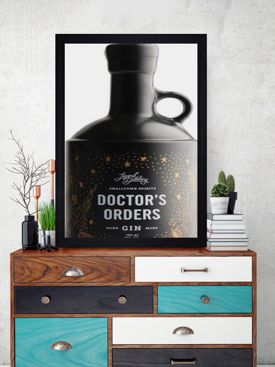 

Gallery99 Black Printed Doctors Orders Texture Paper Framed Wall Art