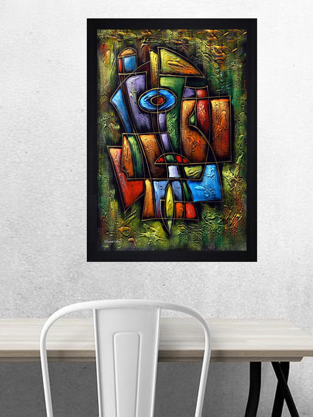 

Gallery99 Green "Abstract Art" Texture Paper Framed Wall Art