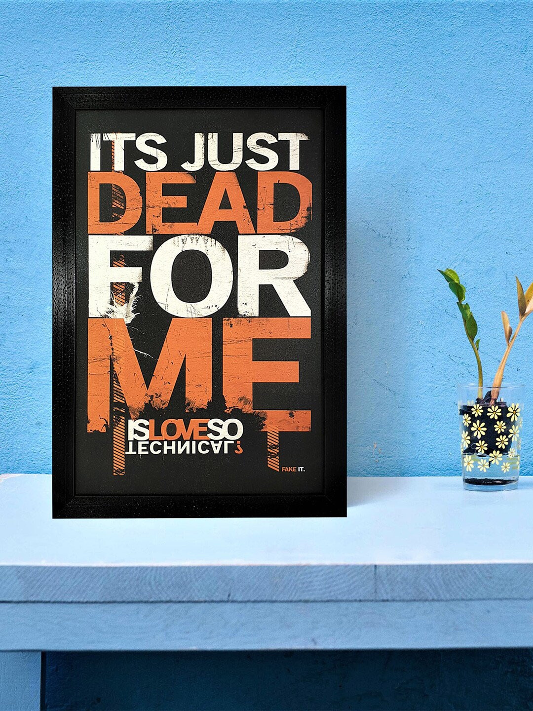 

Gallery99 "It's Just Dead For Me" Quotes Textured Paper Framed Wall Art, Black
