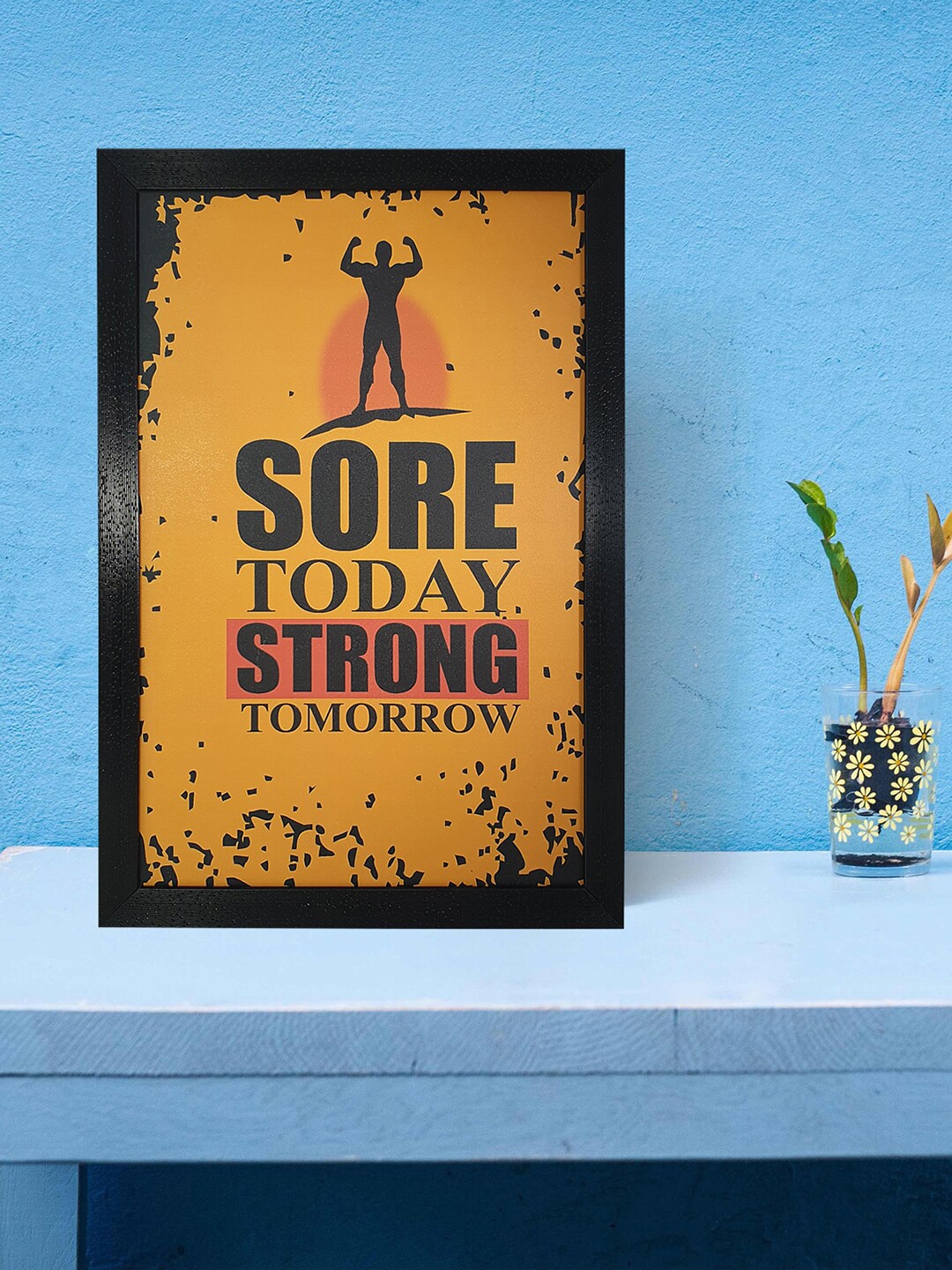 Gallery99 Quotes Texture Paper Framed Wall Art, Yellow