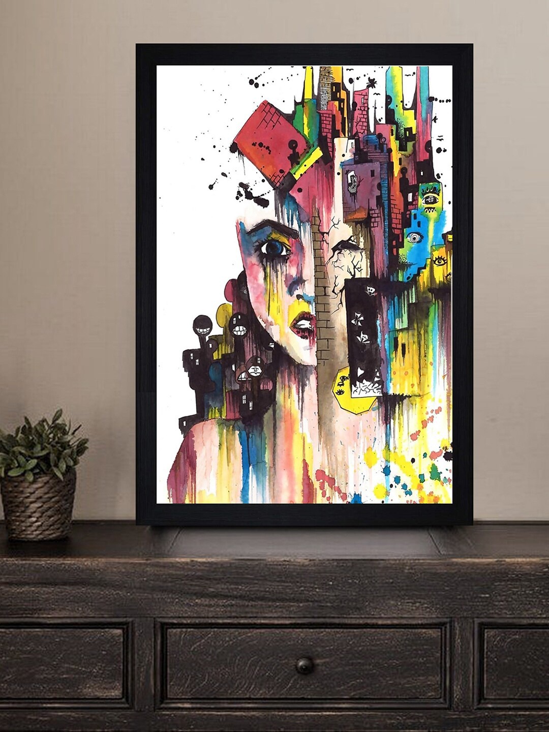 

Gallery99 The Faces Of Life Print Texture Paper Framed Wall Art, Multi