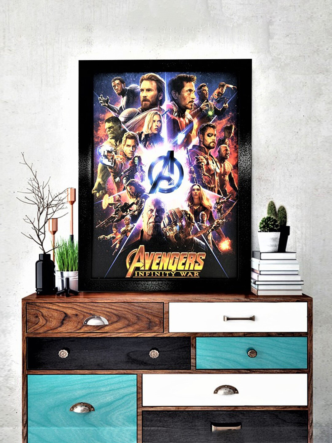 

Gallery99 Black Avengers Texture Paper Framed Wall Art