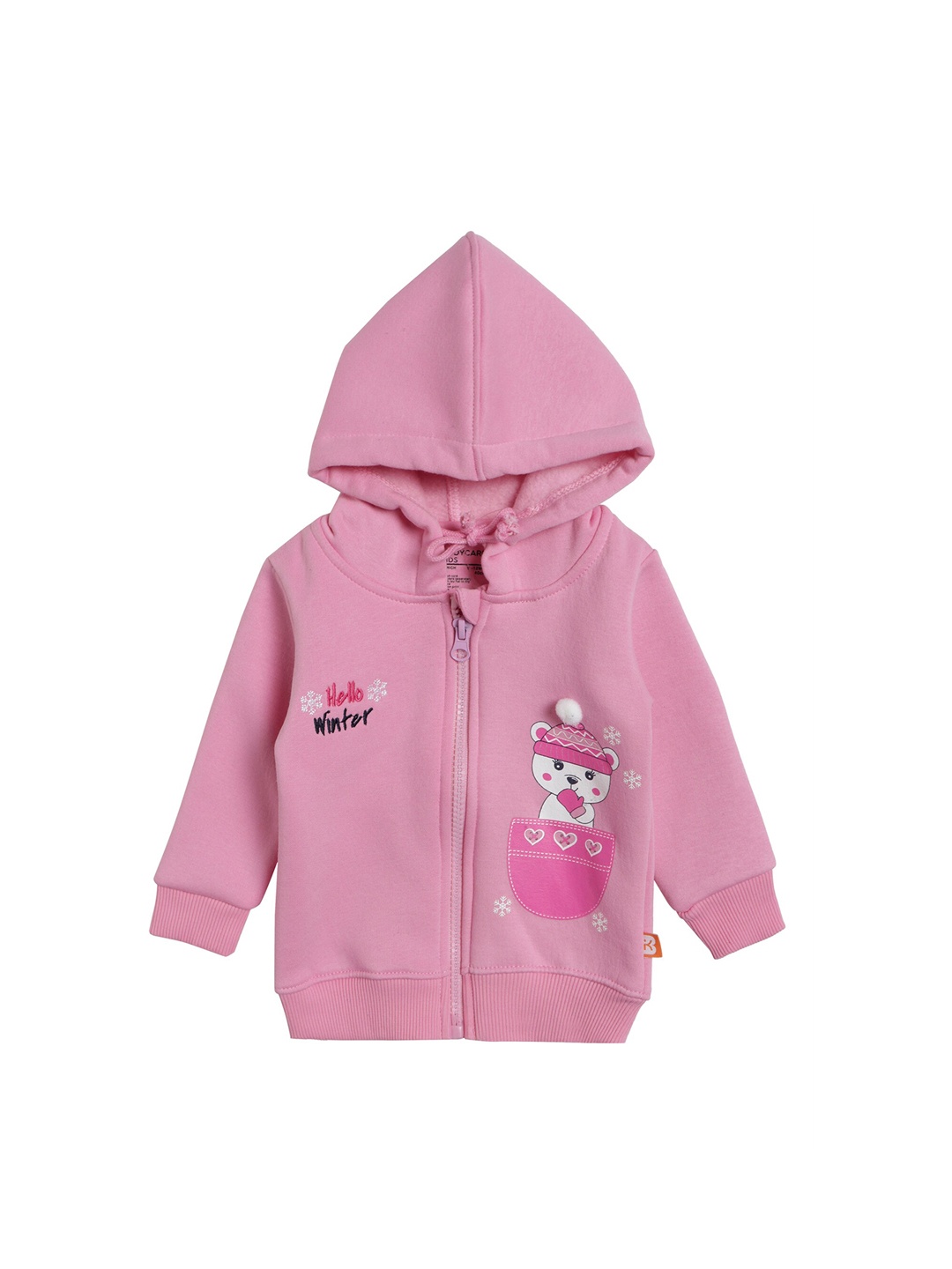 

Bodycare Girls Pink Floral Lightweight Bomber with Embroidered Cotton Jacket