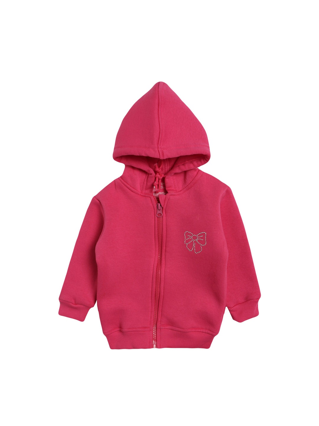 

Bodycare Girls Fuchsia Solid Lightweight Open Front Jacket