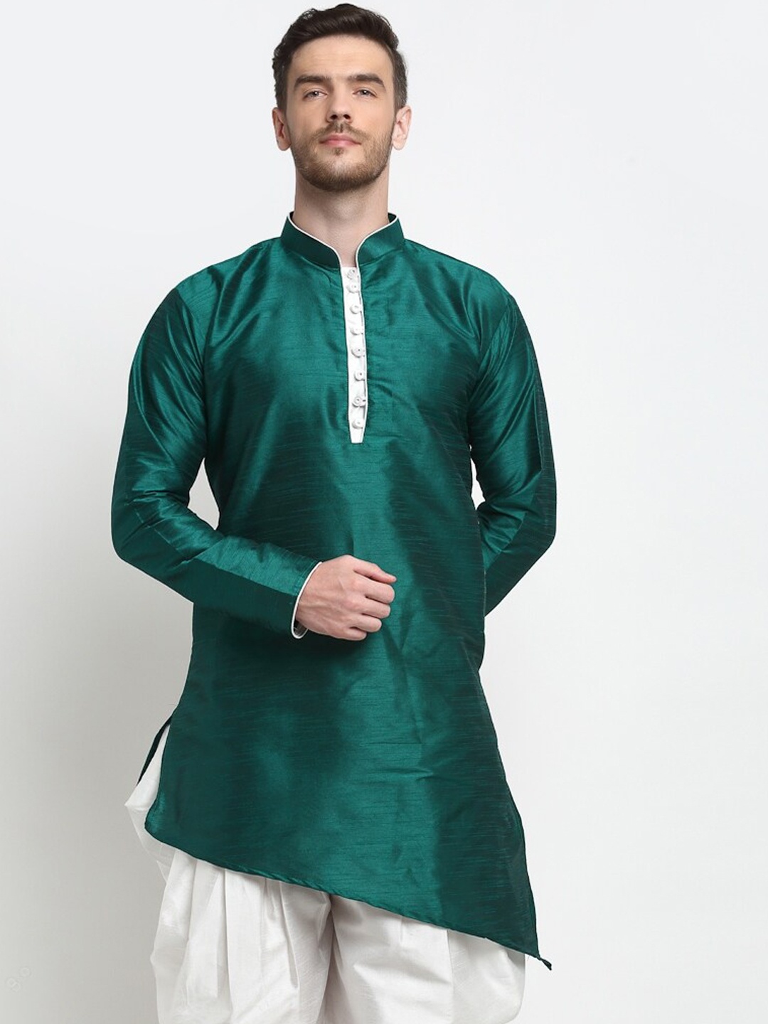 

Benstoke Men Green Kurta