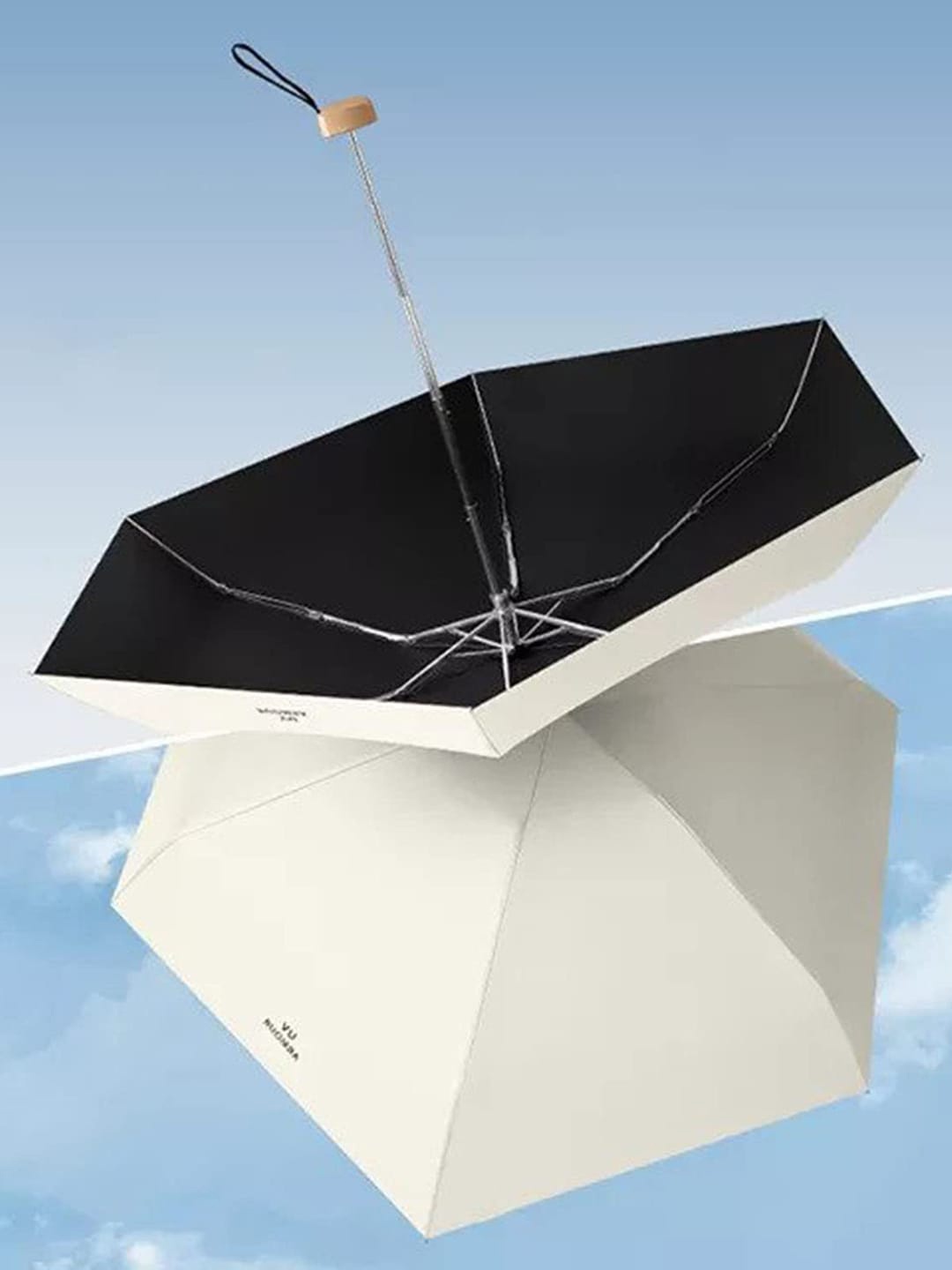 

HOUSE OF QUIRK White Solid 2-Fold Umbrella