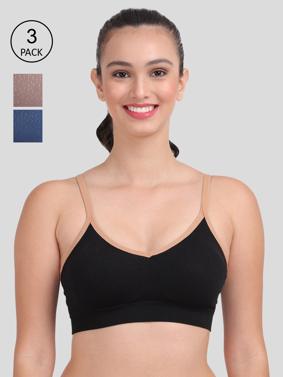 

Amour Secret Black & Blue Bra