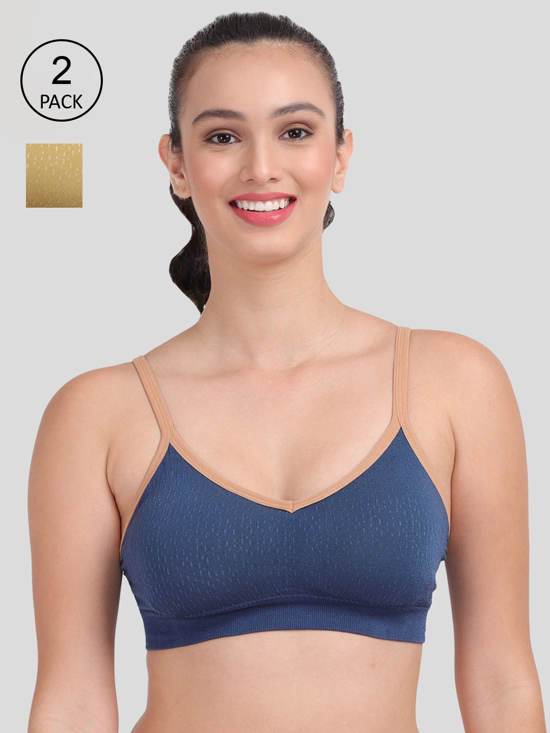 

Amour Secret Women Amour Secret Lightly Padded Sports Bra Pack of 2, Blue