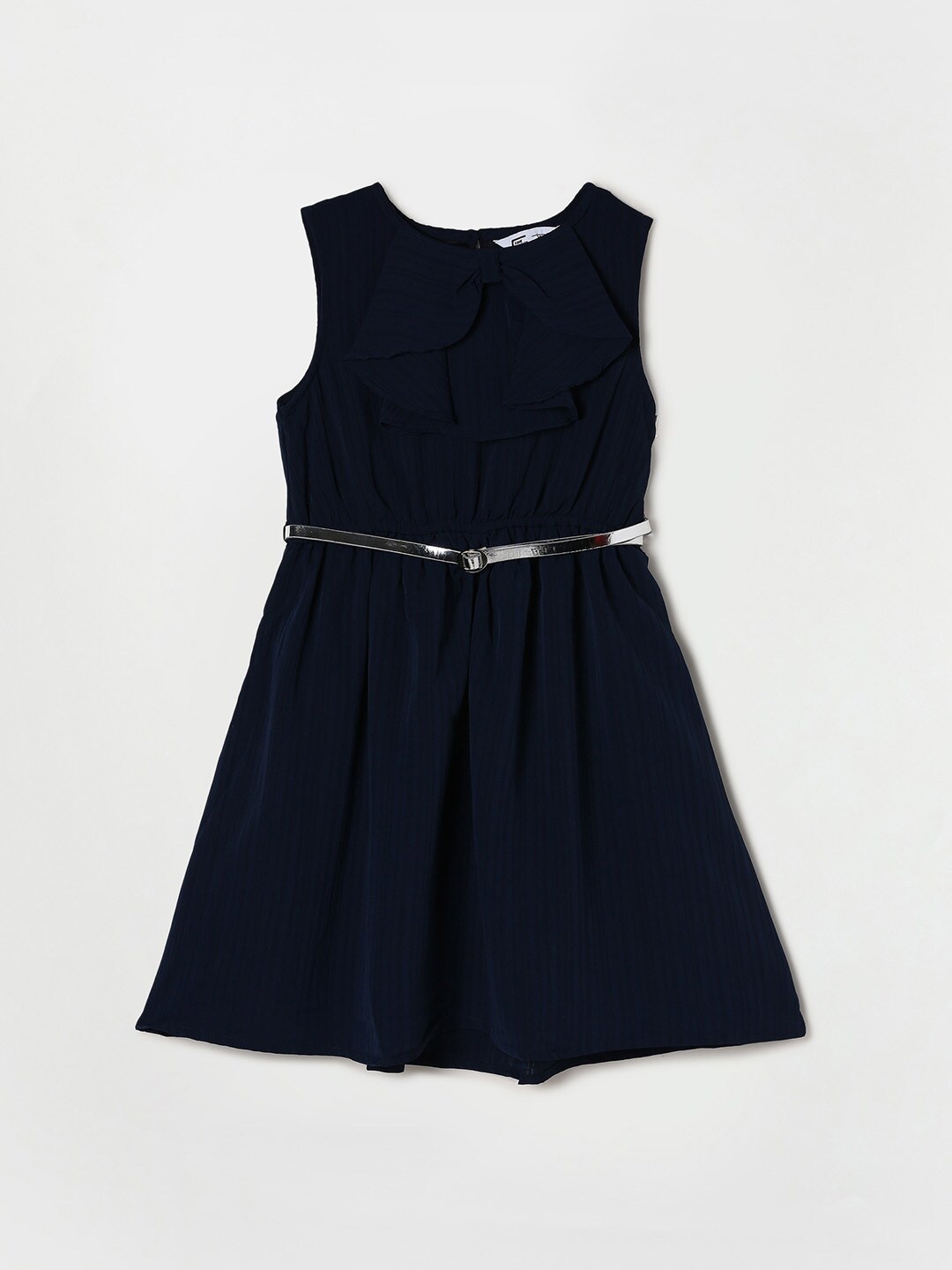 

Fame Forever by Lifestyle Navy Blue Printed Fit & Flare Dress