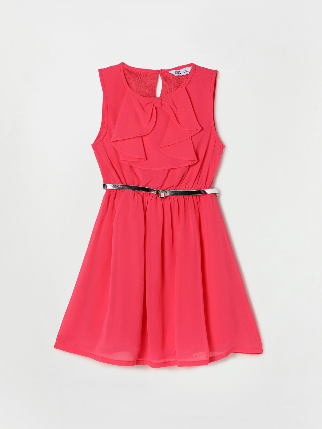 

Fame Forever by Lifestyle Girls Pink Polyester A-Line Bow Dress
