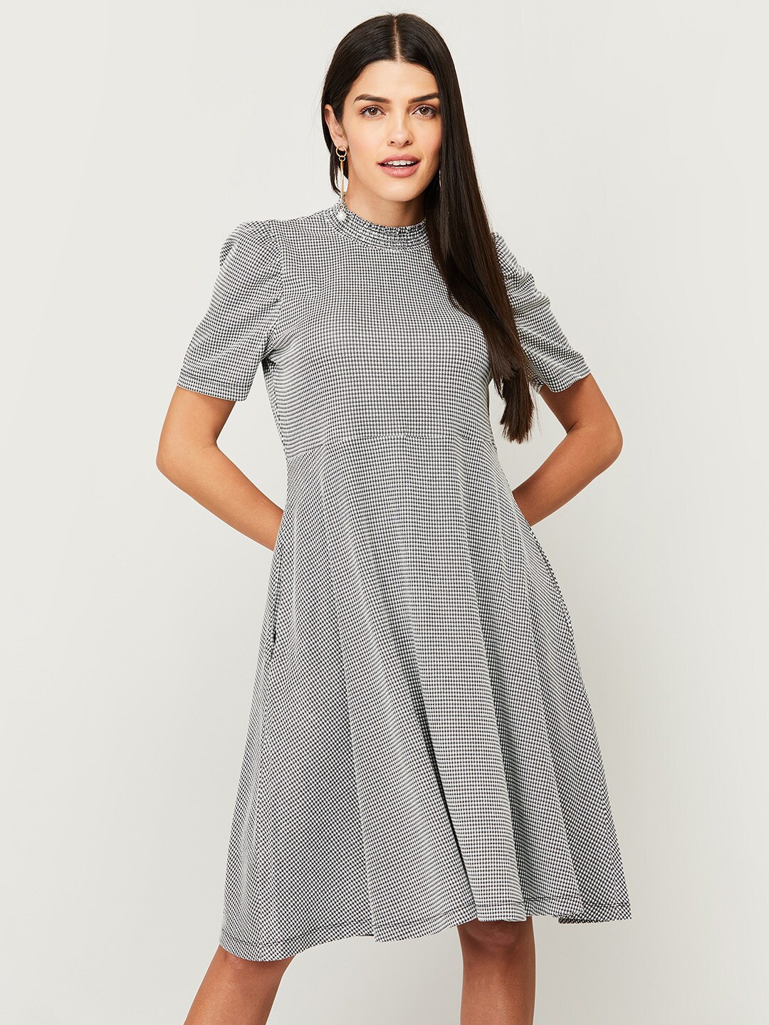 

CODE by Lifestyle Grey Solid Polyester Dress