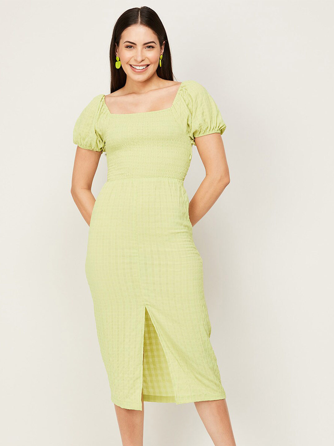 

Ginger by Lifestyle Green Sheath Midi Dress