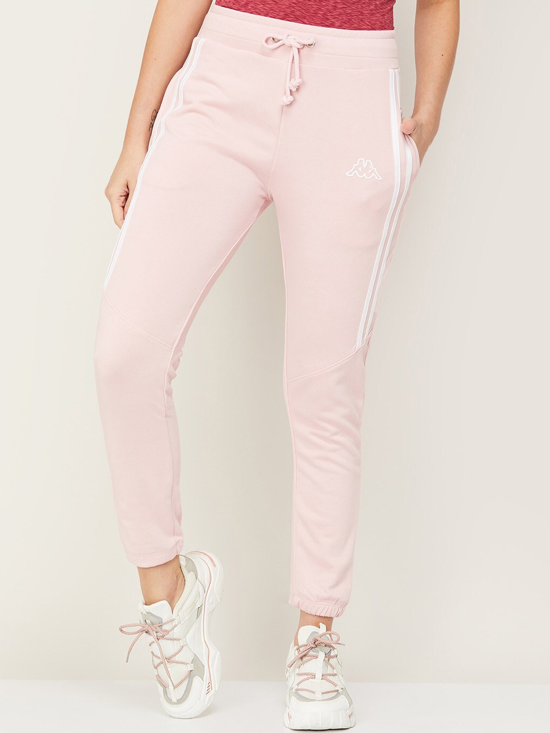 

Kappa Women Pink Solid Cotton Joggers