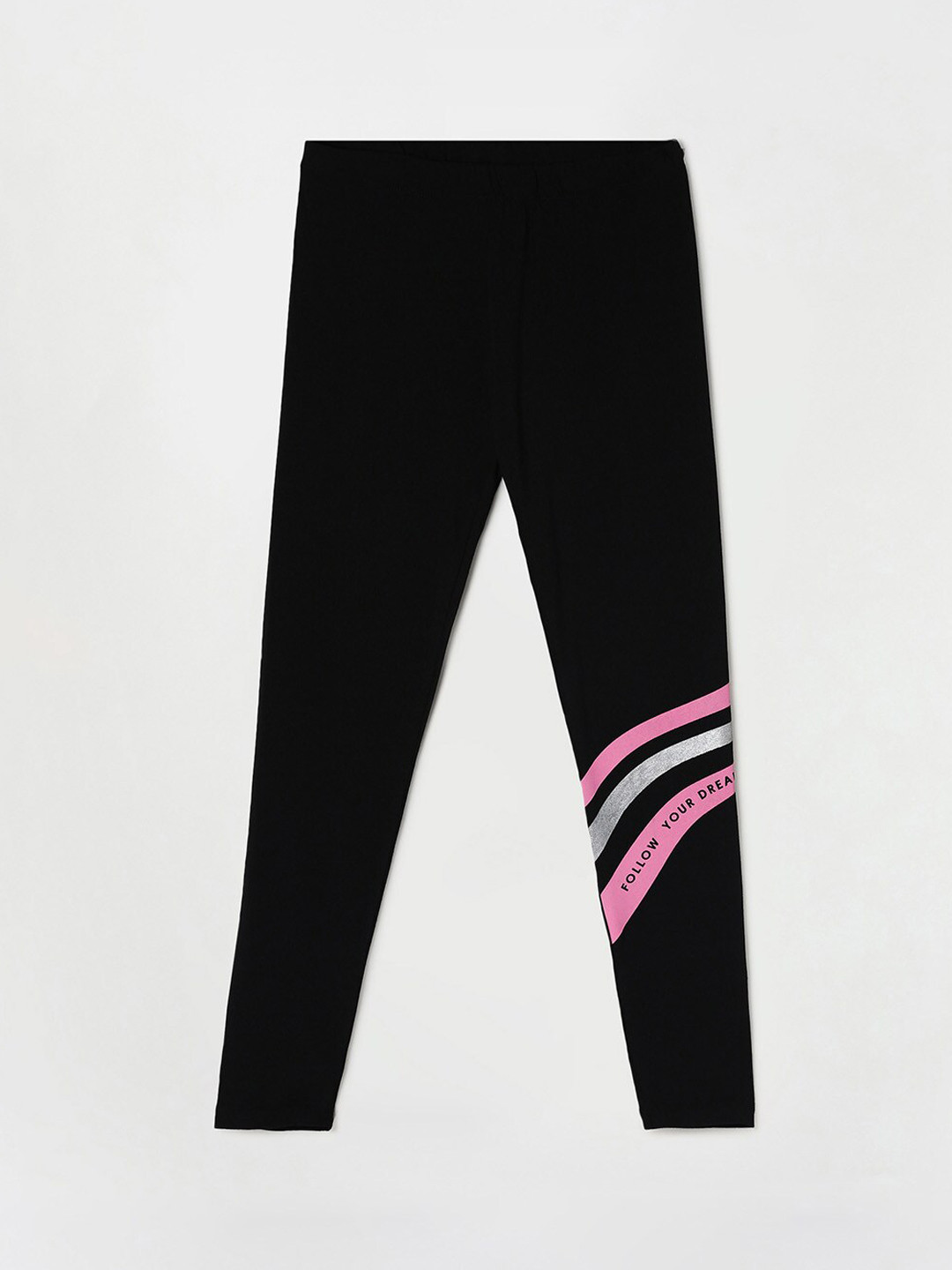 

Fame Forever by Lifestyle Girls Black Printed Ankle-Length Cotton Leggings