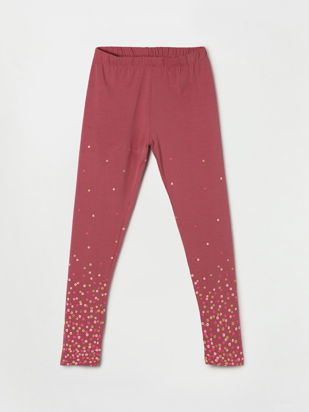 

Fame Forever by Lifestyle Girls Maroon Printed Ankle-Length Leggings