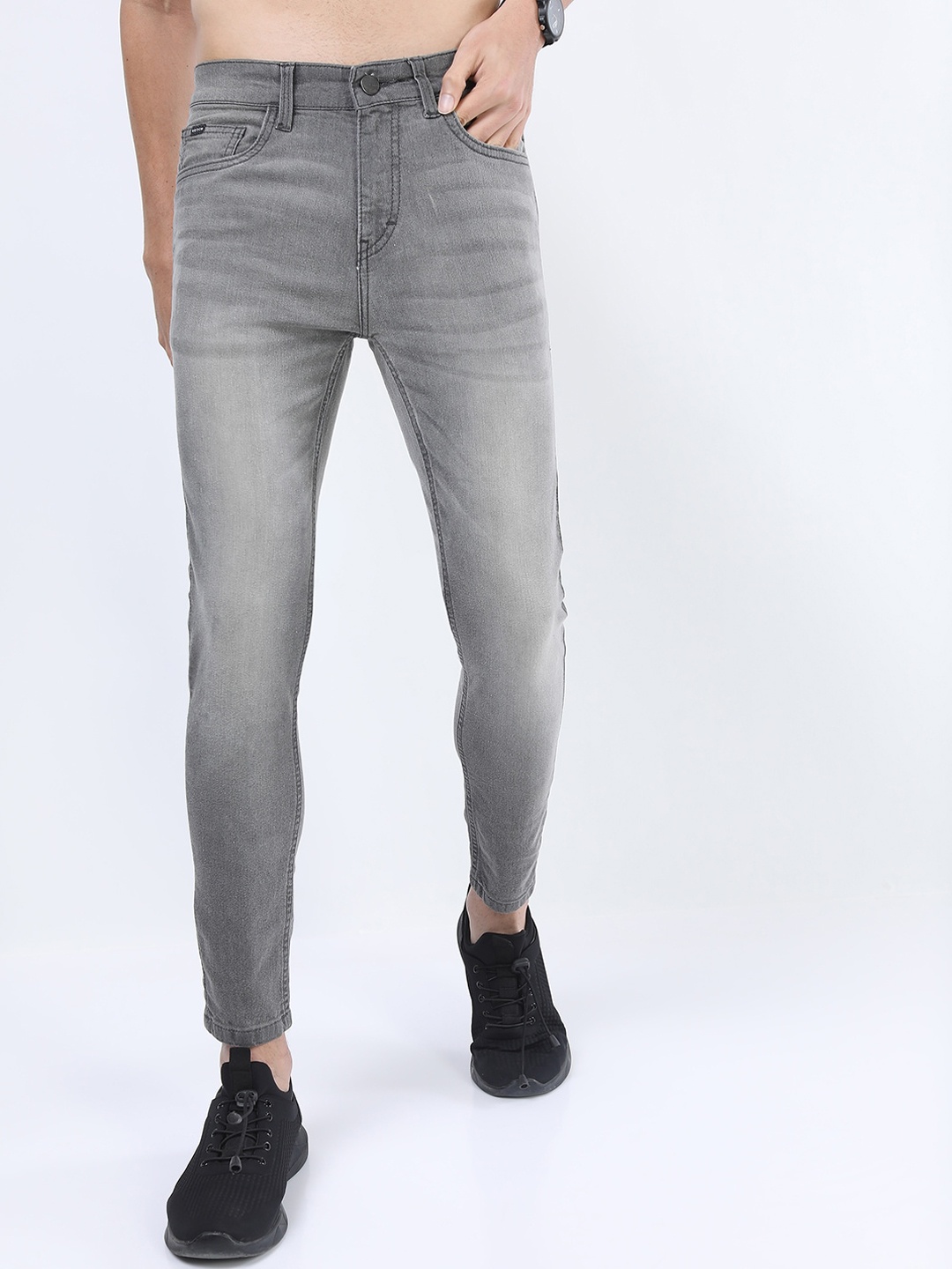 

KETCH Men Grey Skinny Fit Heavy Fade Stretchable Jeans