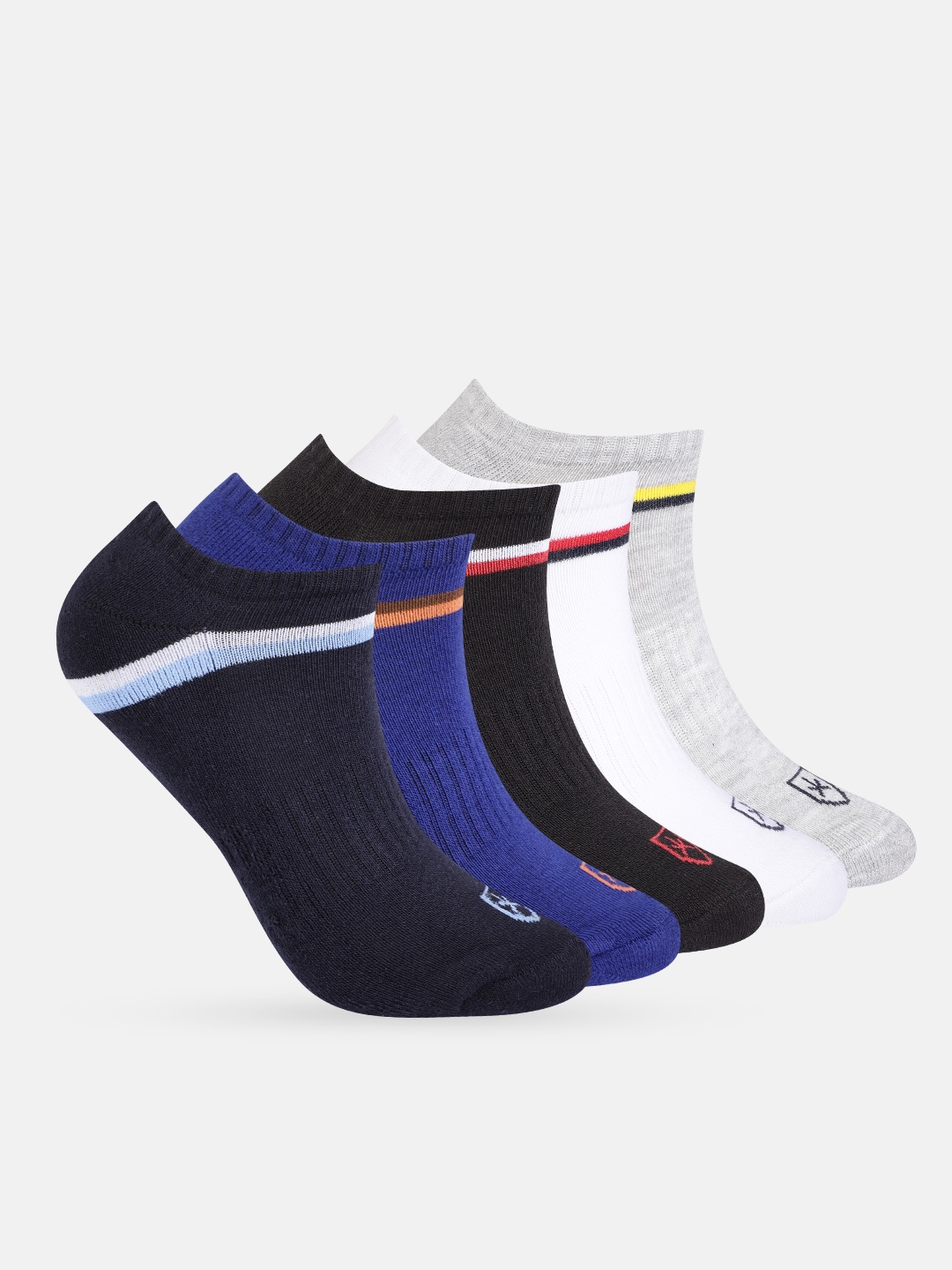 

Roadster Men Pack of 5 Ankle Length Socks, Black