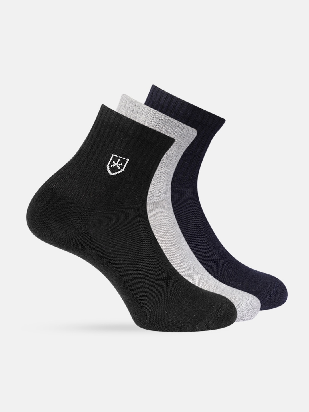 

Roadster Men Pack of 3 Above Ankle Length Socks, Navy blue