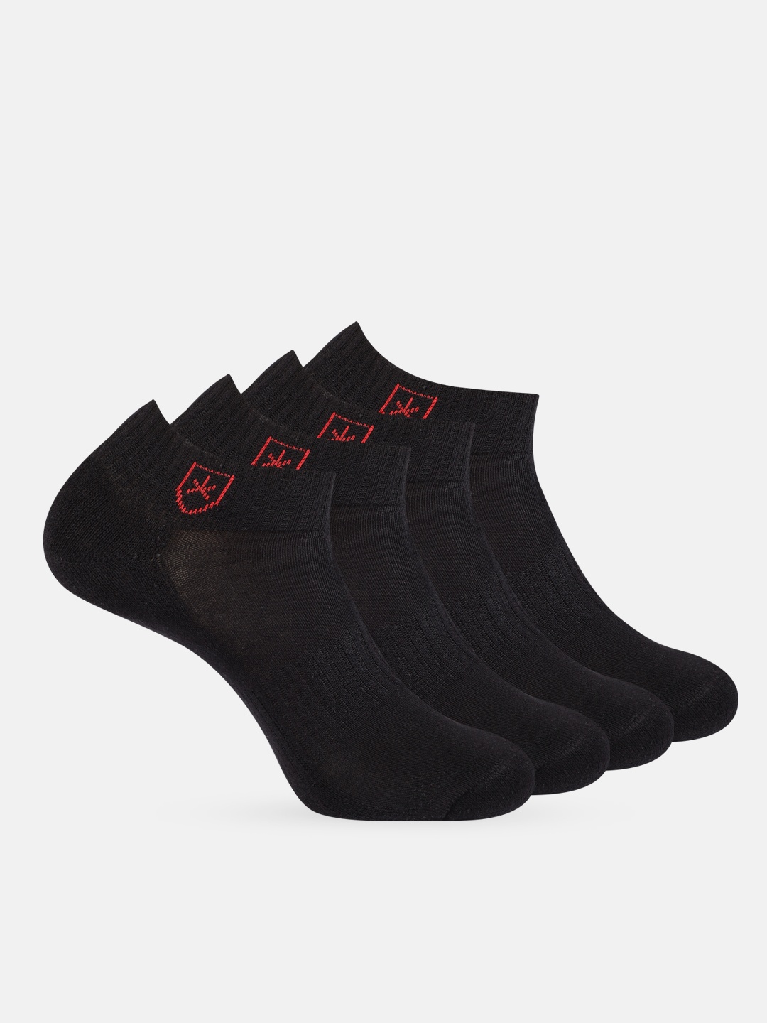 

Roadster Men Pack of 4 Ankle Length Socks, Black