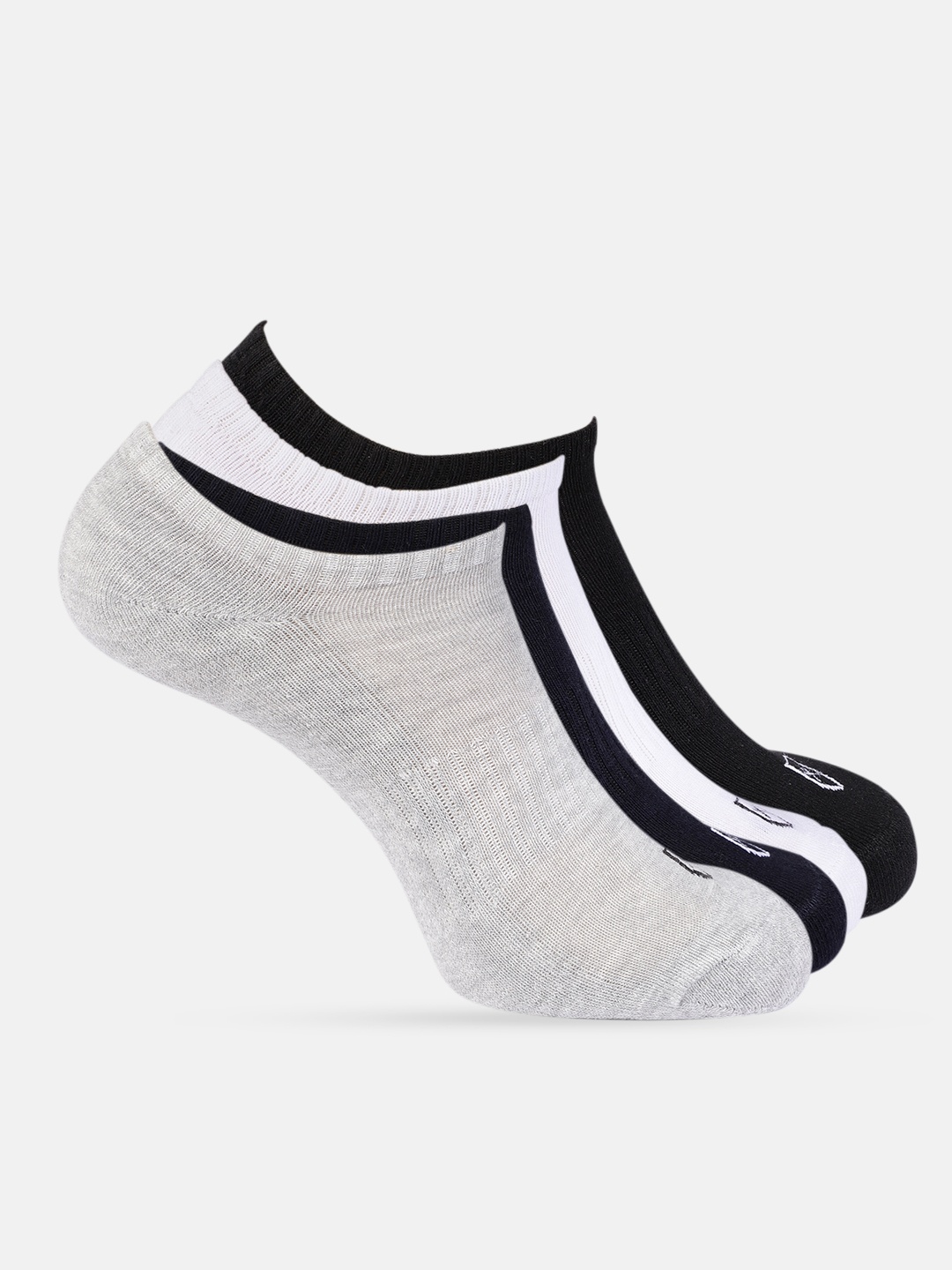 

Roadster Men Pack of 4 Ankle Length Socks, Grey melange