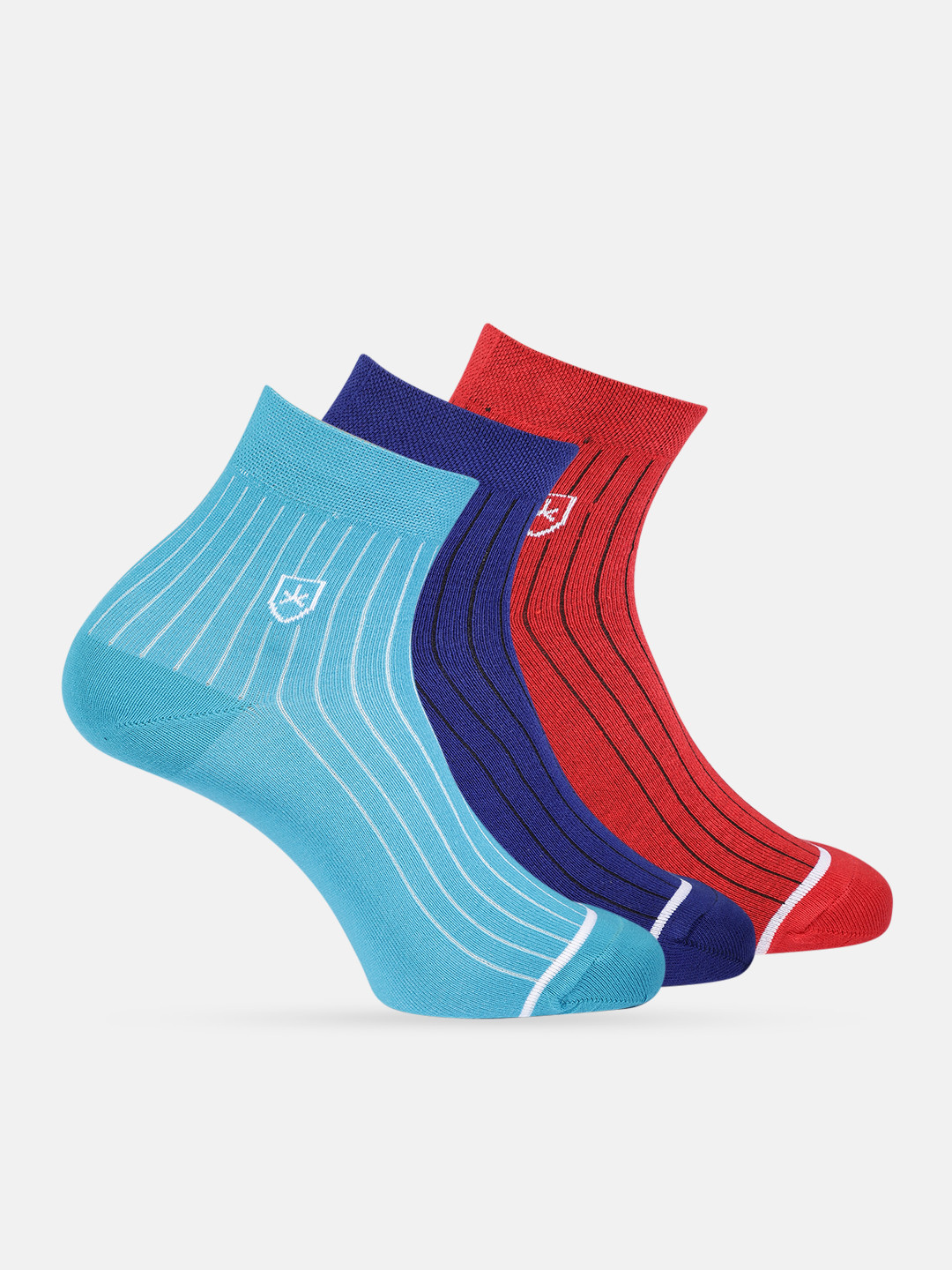 

Roadster Men Pack of 3 Ankle Length Socks, Blue