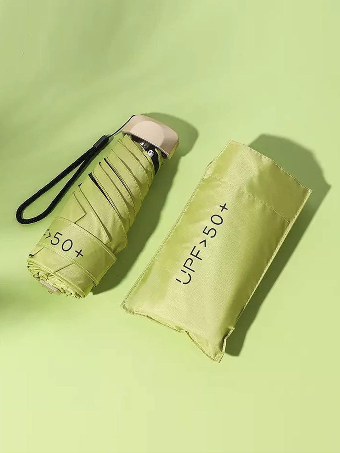 

HOUSE OF QUIRK Green Solid 2-Fold Umbrella