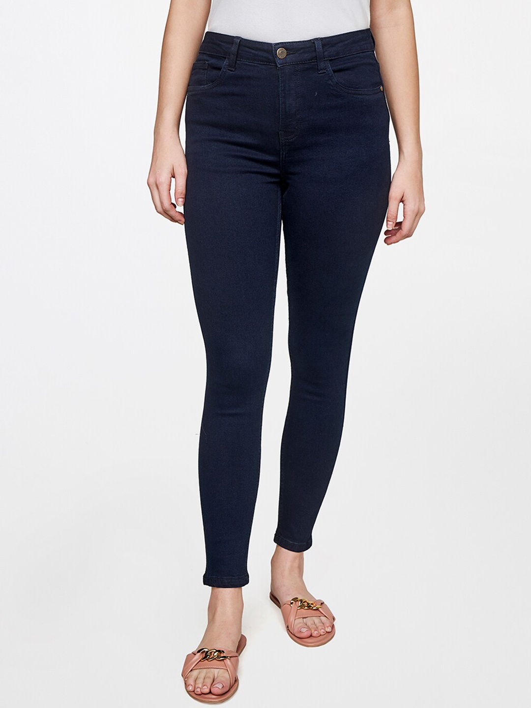 

AND Women Blue Skinny Fit Trousers