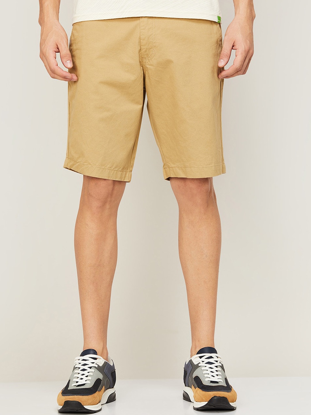 

Fame Forever by Lifestyle Men Beige Solid Sports Shorts