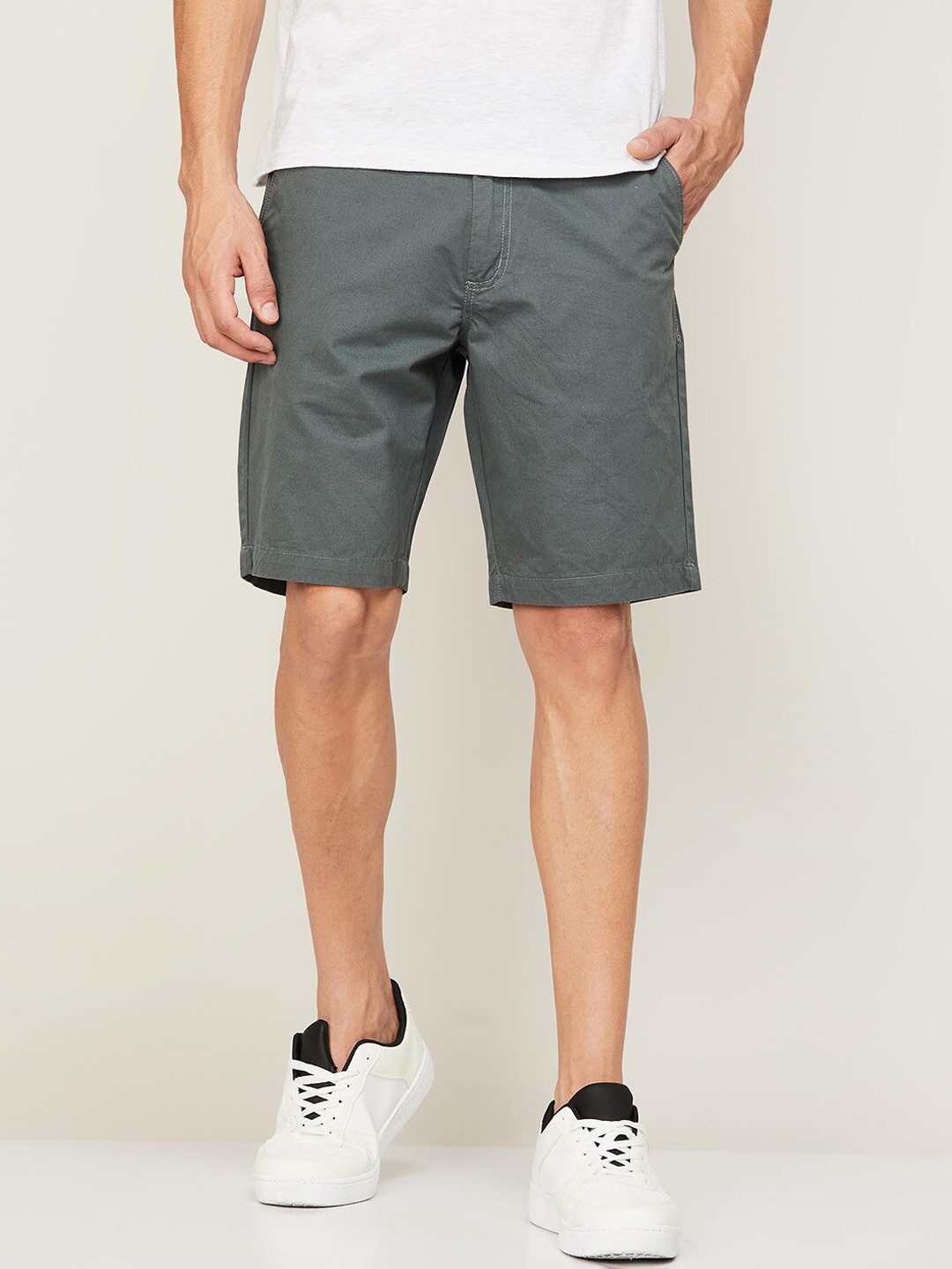 

Fame Forever by Lifestyle Men Green Solid Chino Shorts