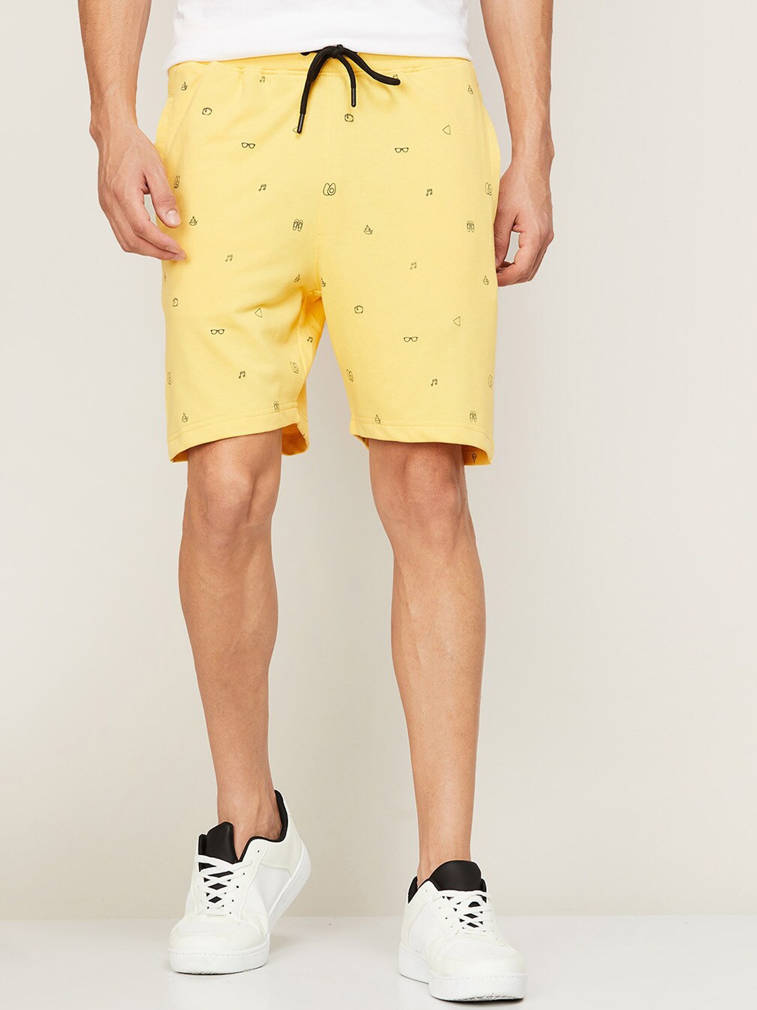 

Fame Forever by Lifestyle Men Yellow Conversational Printed Shorts