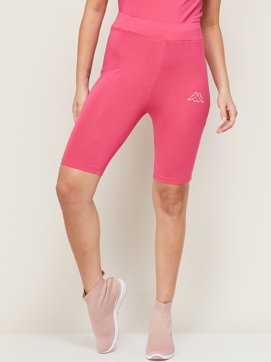 

Kappa Women Pink Sports Shorts