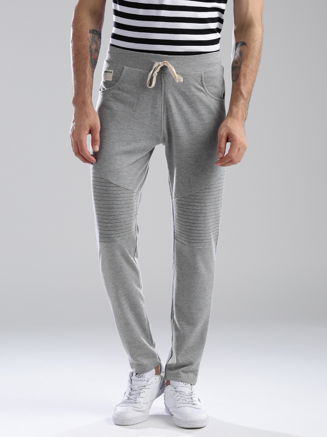 

Hubberholme Grey Melange Slim Fit Track Pants