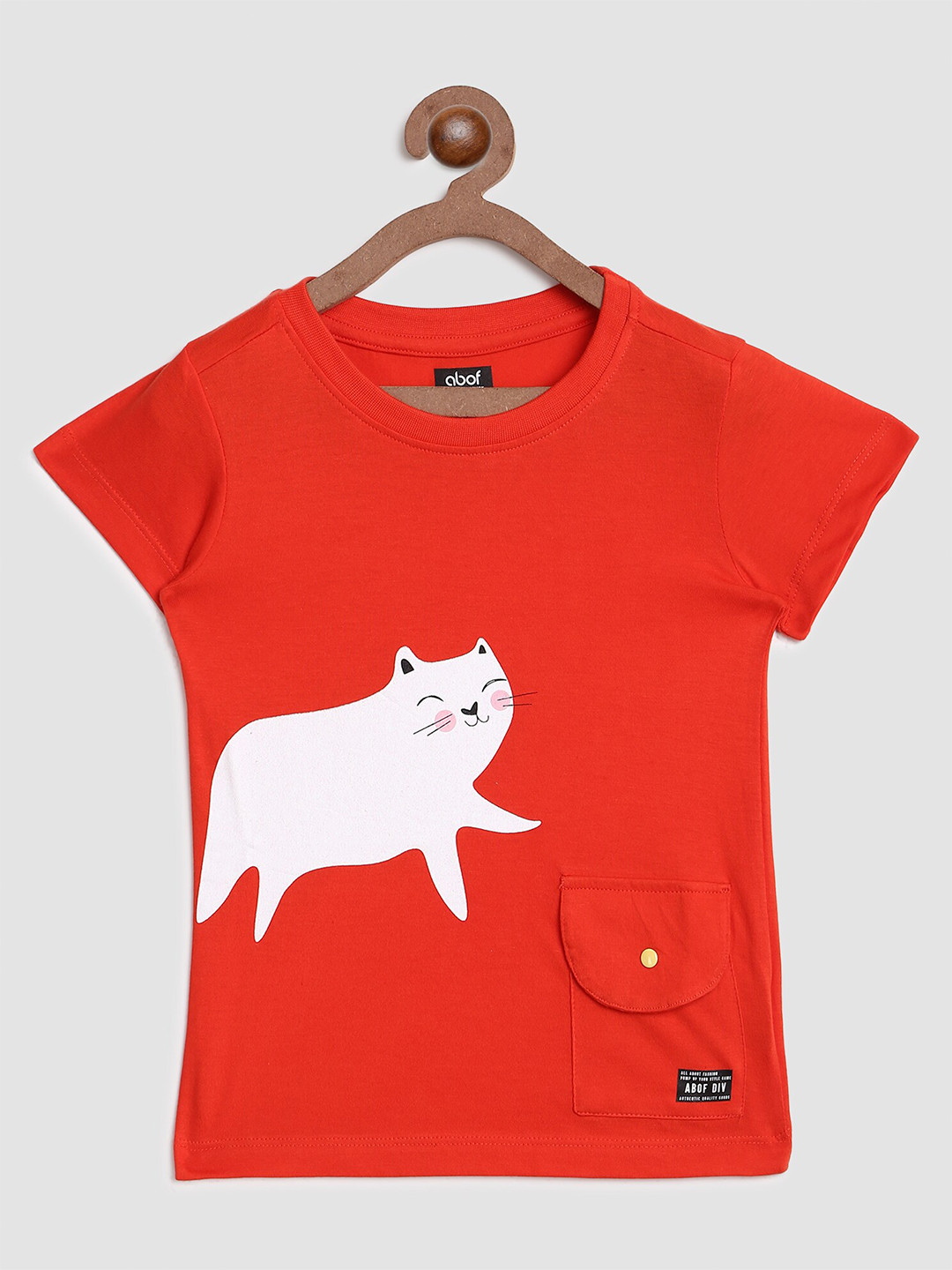 

abof Girls Red & White T-shirt