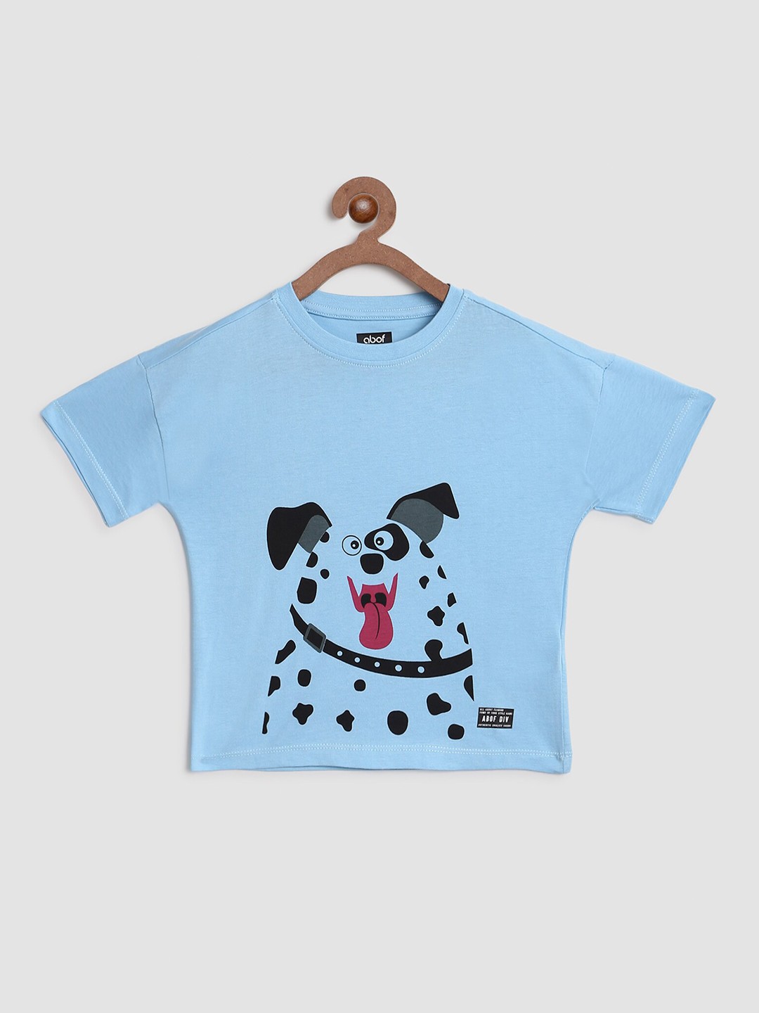 

abof Girls Blue Printed T-shirt