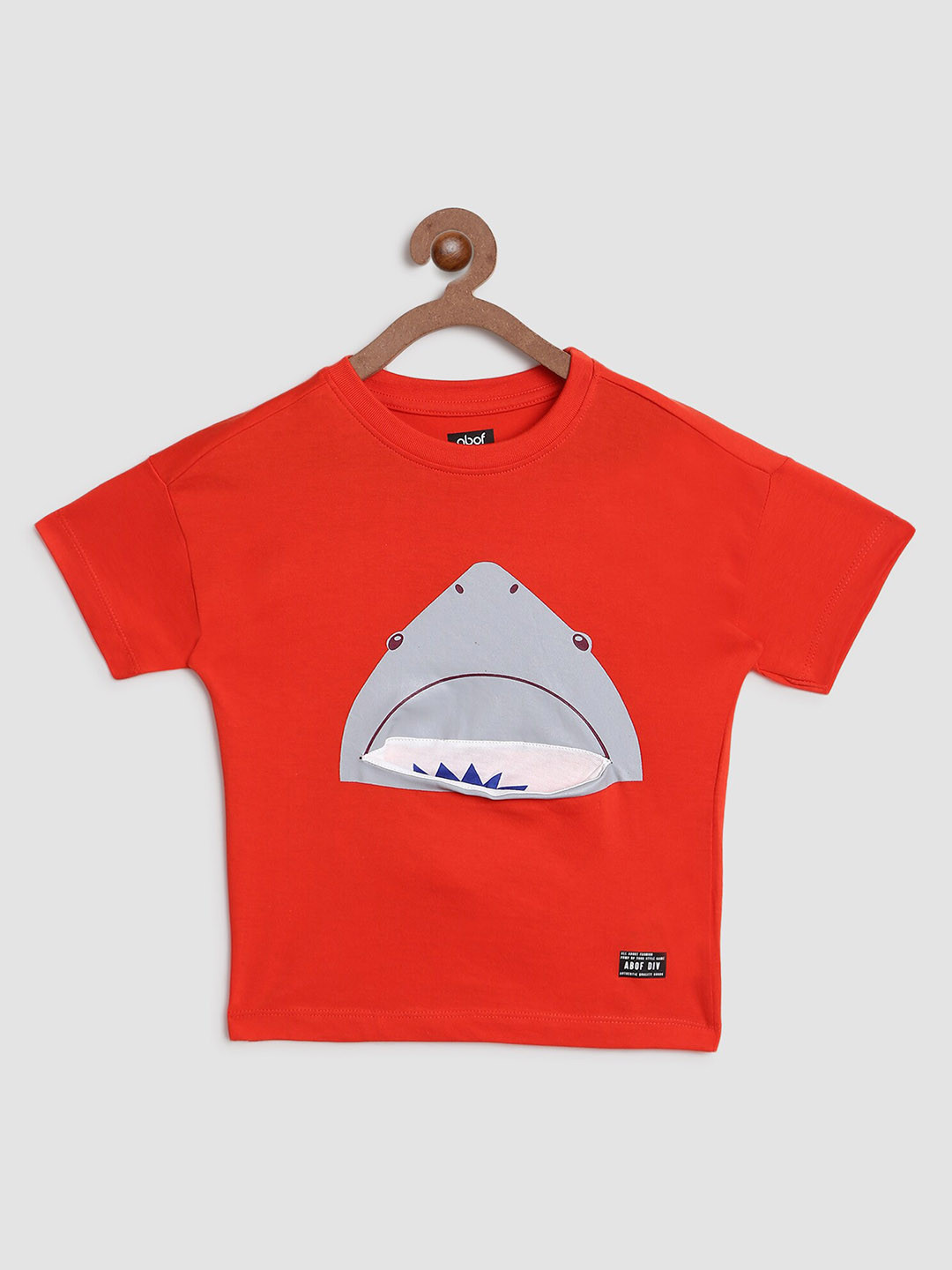 

abof Girls Red Printed Cotton T-shirt