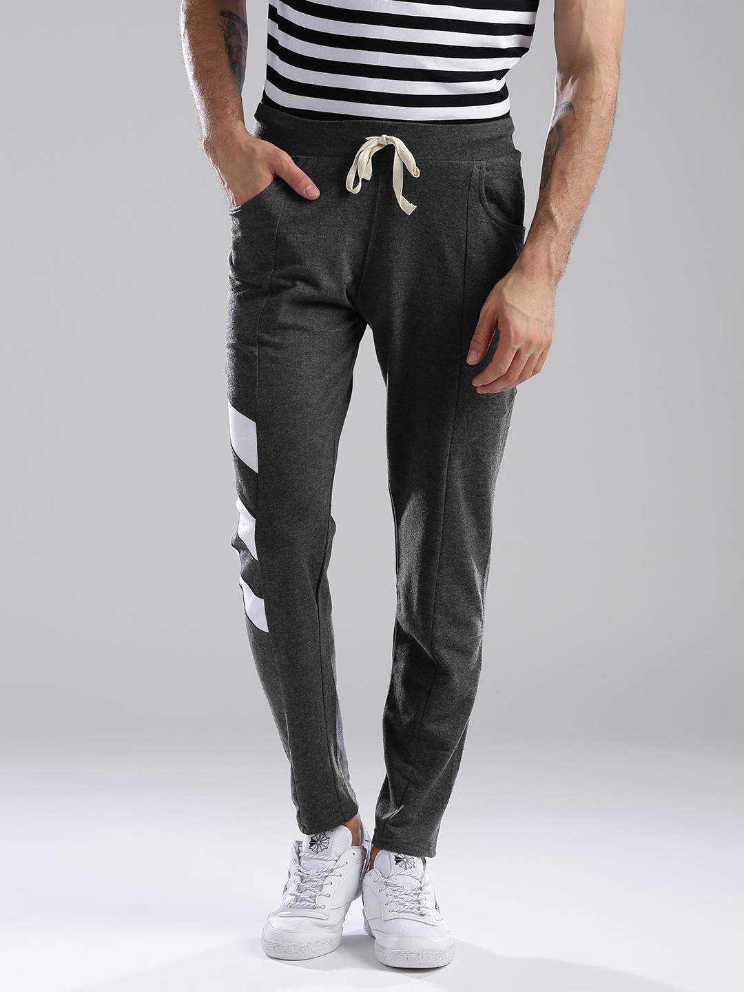 

Hubberholme Charcoal Grey Slim Fit Track Pants