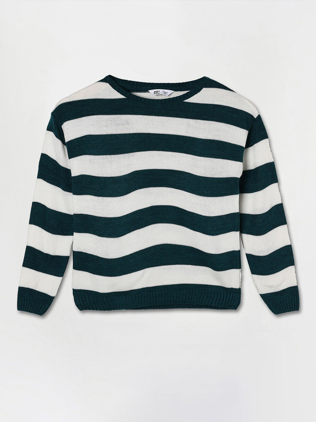 

Fame Forever by Lifestyle Girls Blue & White Colourblocked Pullover