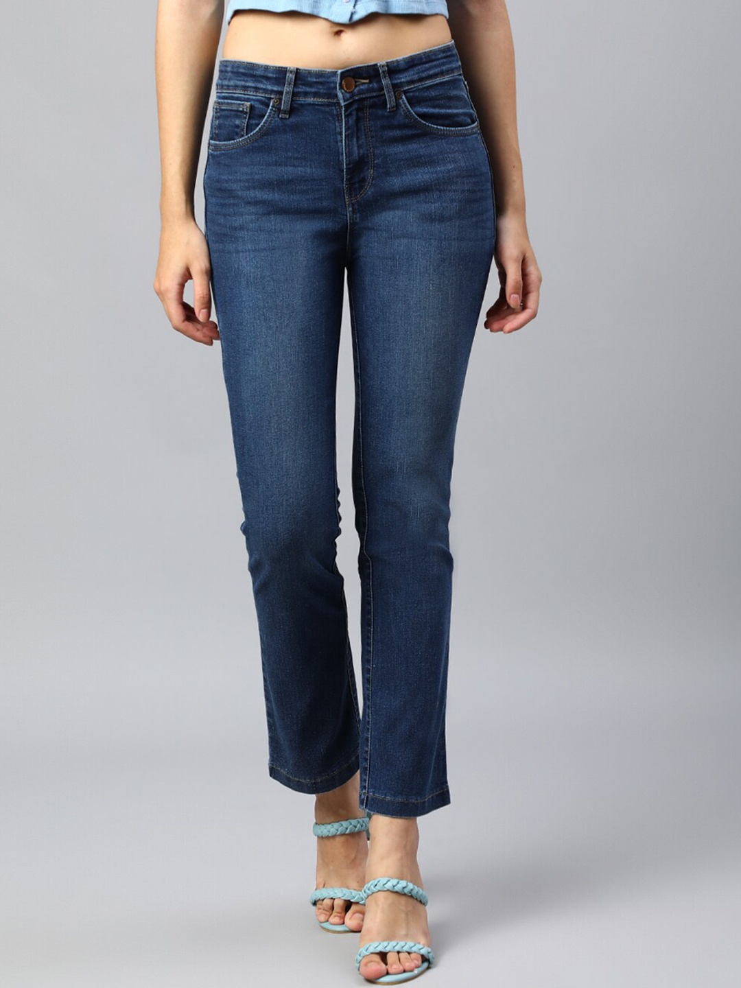 

Xpose Women Navy Blue Comfort High-Rise Light Fade Stretchable Jeans