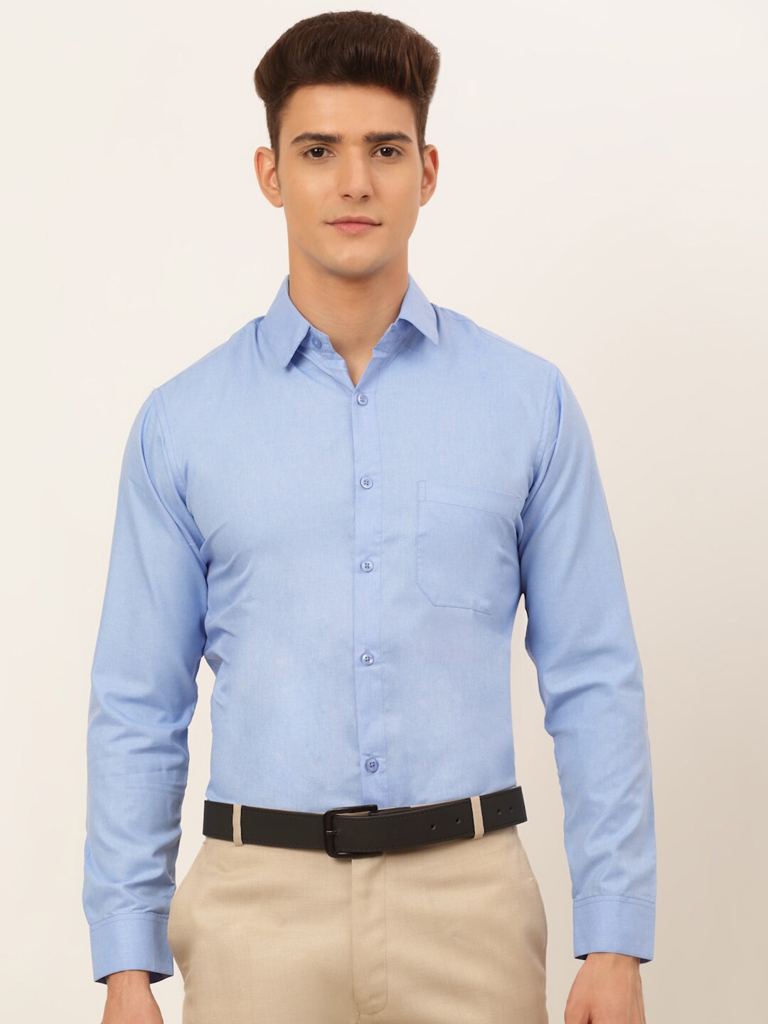 

JAINISH Men Blue Classic Formal Shirt